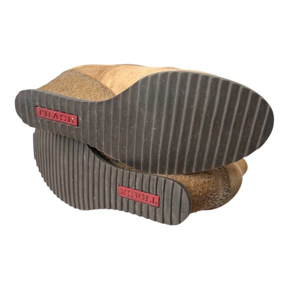 TRASK Tatum Wedge Bootie Suede Wedge Ankle Boots in Tan Size 8M - Picture 13 of 15